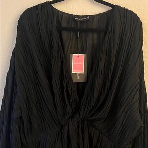 PrettyLittleThing Black Mesh Top/dress